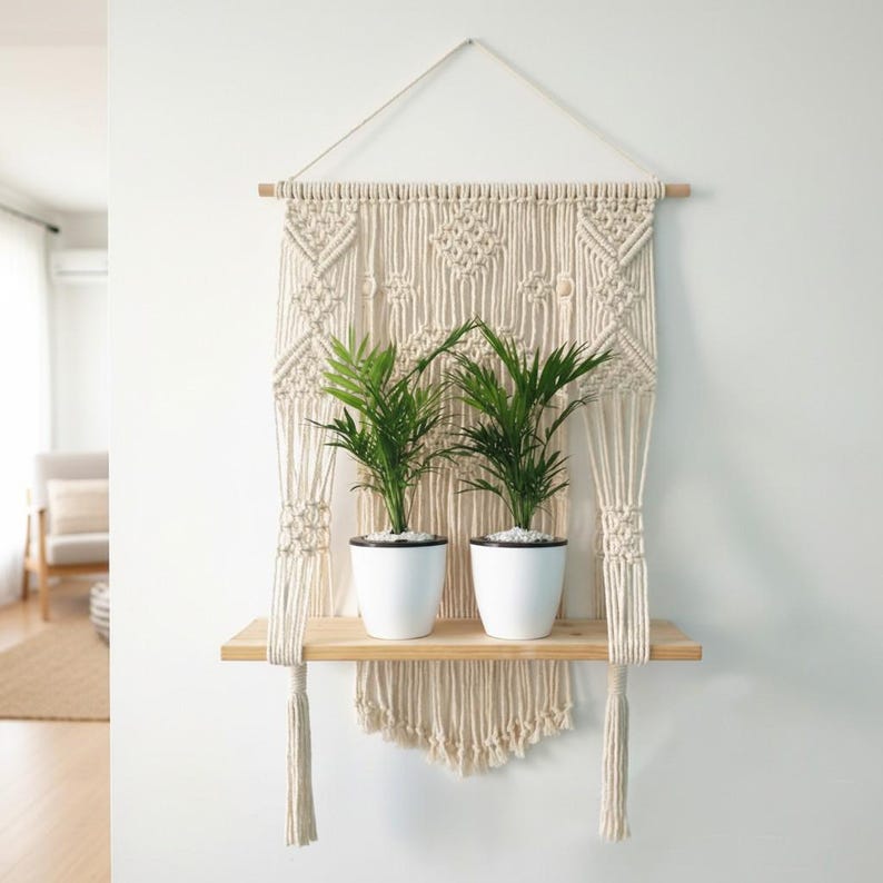 Small-Space Walls That Work Twice as Hard: Combining Woven Wall Pockets with Floating Shelves