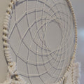 Macrame Dream Catcher Large Cotton Feathers Gold Ring Bohemian Decor 27 inch