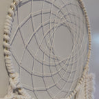 Macrame Dream Catcher Large Cotton Feathers Gold Ring Bohemian Decor 27 inch