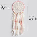 Pink Dreamcatcher Bundle Boho Wall Hanging Girls Room Decor Set with Light Catcher