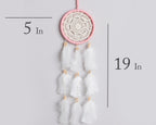 Pink Dreamcatcher Bundle Boho Wall Hanging Girls Room Decor Set with Light Catcher