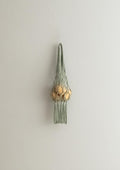 Macrame Hanging Fruit Basket Boho Wall Decor, Cotton Rope Storage, 70 cm, Natural