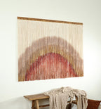 Large Dip-Dyed Macrame Wall Hanging 48x48 Inches Boho Fiber Art Decor