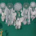 Macrame Moon Dreamcatcher Wall Hanging, Boho Handmade Home Decor, 100 cm, 8 Colors