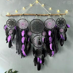 Macrame Moon Dreamcatcher Wall Hanging, Boho Handmade Home Decor, 100 cm, 8 Colors