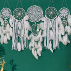Macrame Moon Dreamcatcher Wall Hanging, Boho Handmade Home Decor, 100 cm, 8 Colors