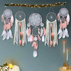 Macrame Moon Dreamcatcher Wall Hanging, Boho Handmade Home Decor, 100 cm, 8 Colors