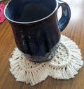 Macrame Coaster Heart and Rectangle, 33 Colors, Boho Home Decor, Coffee Mug Rug