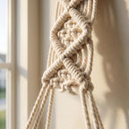 Macrame Hanging Shelf 3 Tier Wall Decor, Boho Plant Shelf, Wooden Rope Shelf, Nordic Wall Organizer