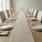 Boho Macrame Table Runner with Tassels, 18-108 inch, Dining & Coffee Table Decor