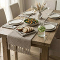 Boho Macrame Table Runner with Tassels, 18-108 inch, Dining & Coffee Table Decor
