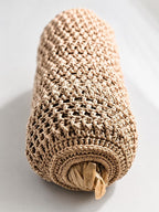Crochet Grocery Bag Holder | Hanging Plastic Bag Dispenser | Mesh Kitchen Storage Organizer