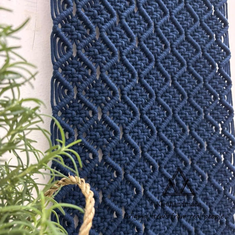 Macrame Table Runner Boho Farmhouse Decor with Tassels 30cm Wide Multiple Lengths