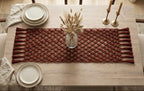 Black Macrame Table Runner Gothic Halloween Boho Centerpiece 14in Wide 36-120in Length