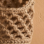 Woven Teardrop Hanging Basket, Boho Wall Storage, Rustic Produce Holder