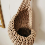 Crochet Conch Shell Hanging Storage Pocket Coastal Wall Decor